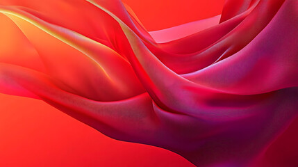 Vibrant Silk Drapery in Dynamic Flow with Warm Tones