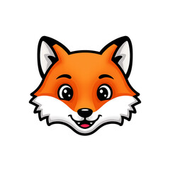 Obraz premium Isolated cartoon image of fox head
