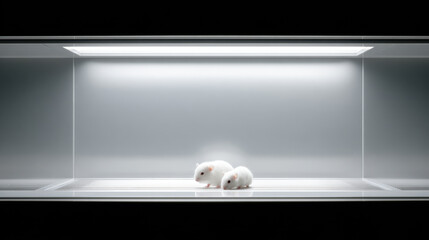 powerful scene depicting plight of laboratory animals emphasizing their suffering and need for rights