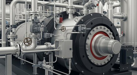 Industrial machine, Machinery, Technology, Industrial Machine Close-up Modern Technology and Engineering