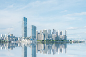 Fototapeta premium Shenzhen Nanshan District Shekou Taizi Bay Coastal Scenery