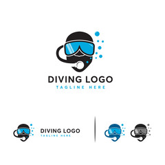 Underwater diving  design.