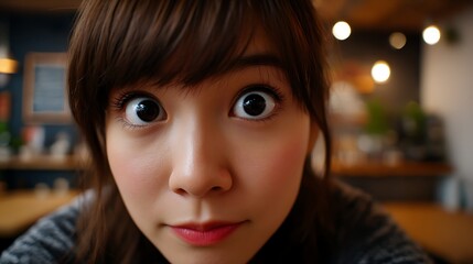 驚きと好奇心があふれるキュートな表情