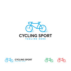 Fototapeta premium Simple line art design of a bicycle.