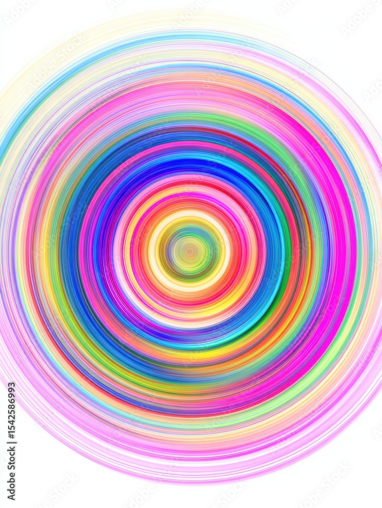 Poster joyful energy burst with vibrant gradient circles suggesting movement and excitement during a lively