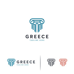Elegant column-inspired  design for Greece.