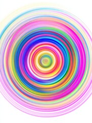 Joyful Energy Burst With Vibrant Gradient Circles Suggesting Movement and Excitement During a Lively Art Creation Session