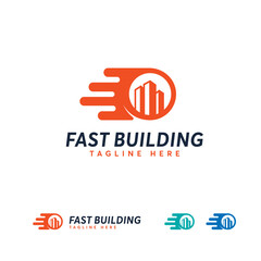Fast building  design with a speed effect.