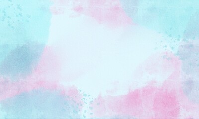 Fototapeta premium Watercolor background. Abstract texture for card, flyer, poster or cover design. Watercolour banner. Stucco. Wall. Brushstrokes and splashes. Painted template for design.