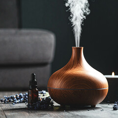 calm essence; soothing aromatherapy ritual with lavender and mist