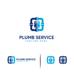 Obraz premium Plumber service design with pipes and plumbing tools.