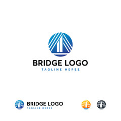 Stylish bridge  design template.
