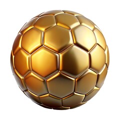 Fototapeta premium Golden soccer ball isolated