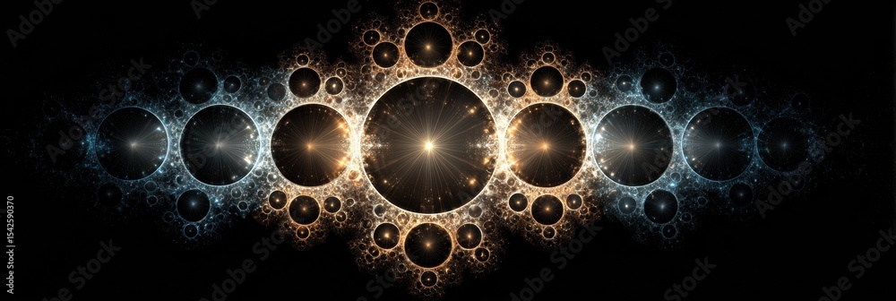 Aufkleber Fractal Pattern Representing Emotional Cycles in a Dynamic Visual Exploration of Inner Experiences