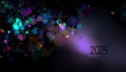 Abstract 2025 celebration graphic