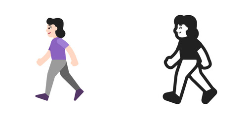 Obraz premium Walking Person Pale Purple