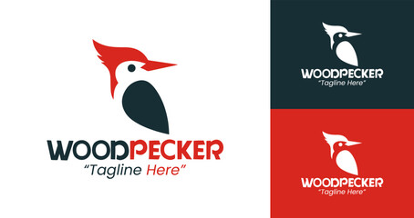 Minimalist Woodpecker Logo for Business and Personal Branding Solutions