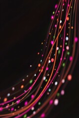 Obraz premium Abstract swirling lines of colorful light trails