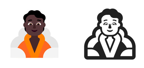 Person in Steam Bath Dark Orange