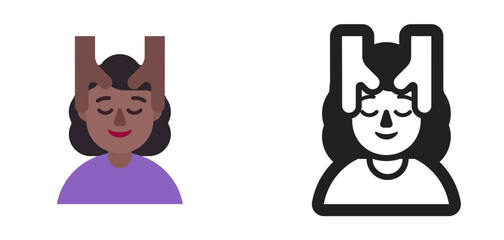 Person Getting Massage Brown Purple