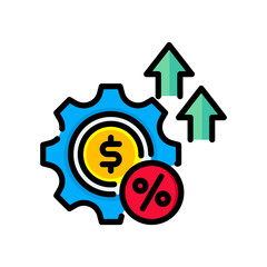 Efficiency Ratio lineal color icon