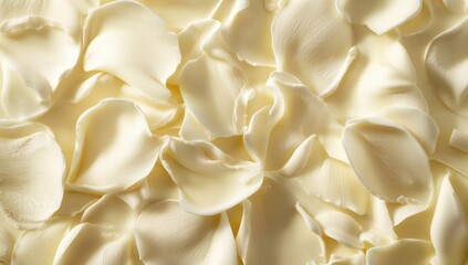 Creamy white icing, petal-shaped design