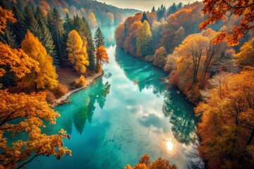 Autumn River Landscape