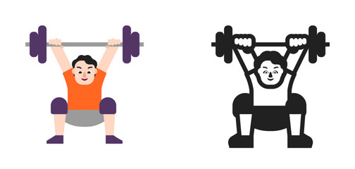 Weight Lifter Pale Orange