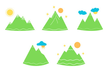 Mountain View Icon Set Design