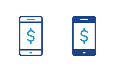 Smartphone with dollar symbol icon vector	