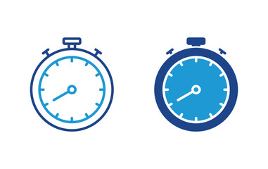 Time icon, stopwatch vector