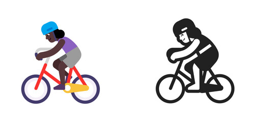 Obraz premium Cyclist Dark Purple