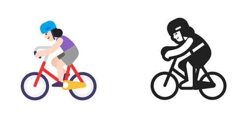 Naklejka premium Cyclist Pale Purple