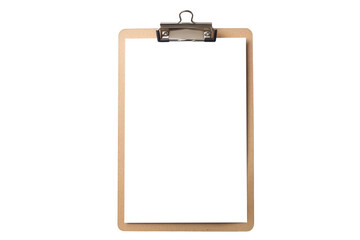 Blank clipboard isolated on a transparent background