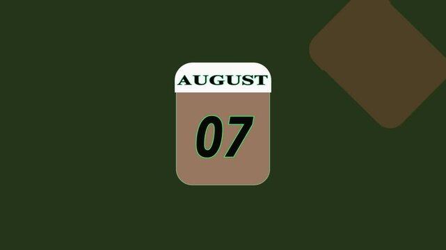 "Calendar View: First 10 Days of  August  Counted"
