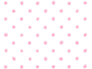 クレヨン風水玉パターン（ピンク）