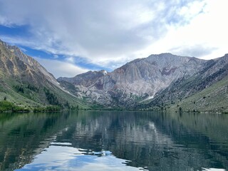 Convict lake. lake and mountains