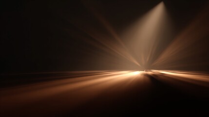 Radiating Light Beam on Dark Background