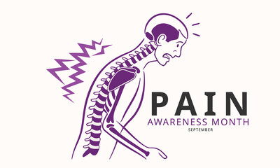 Obraz premium Pain Awareness Month. Pain concept design.