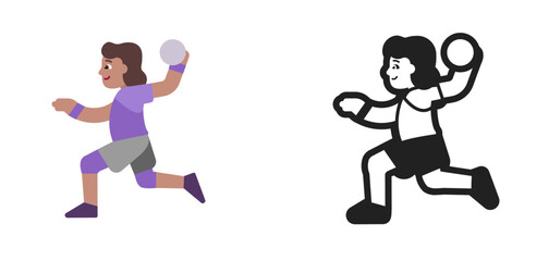 Handball Player Medium Purple