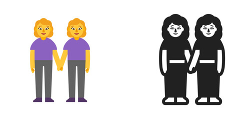 Two Women Holding Hands