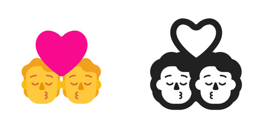 Couple with Heart Yellow