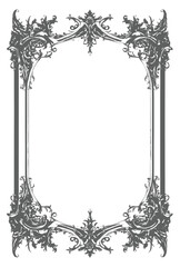 Gothic frame decorative frame with black and white