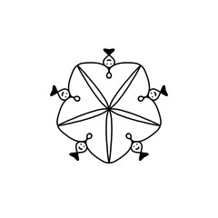 kids mandala design for colouring