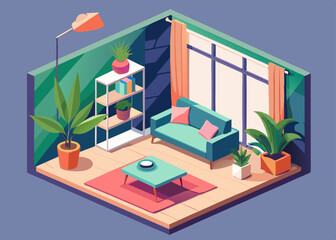 3d room vector