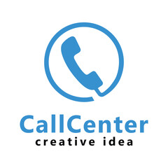 Creative call center logo and icon template