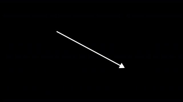Minimalist White Downward Arrow Animation with Alpha Channel