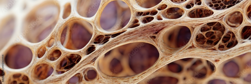 Poster Macro Perspective on a Complex Nerve-Like Organic Structure Showcases Intricate Patterns and Textures Found in Nature