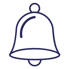 Simple line art bell icon illustration