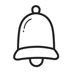 Simple hand drawn bell icon illustration